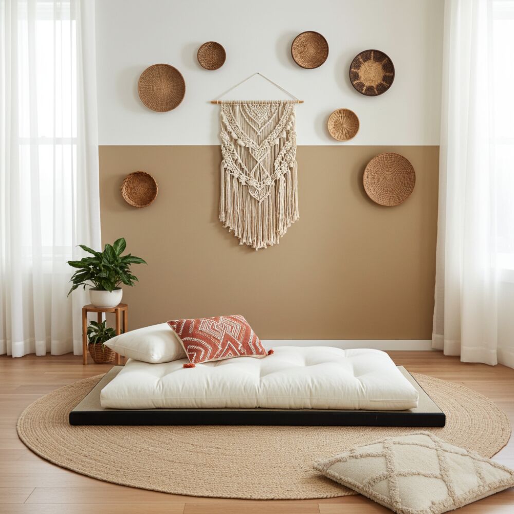 Kit bimbi 1 Tatami + Futon Cotone - Lana