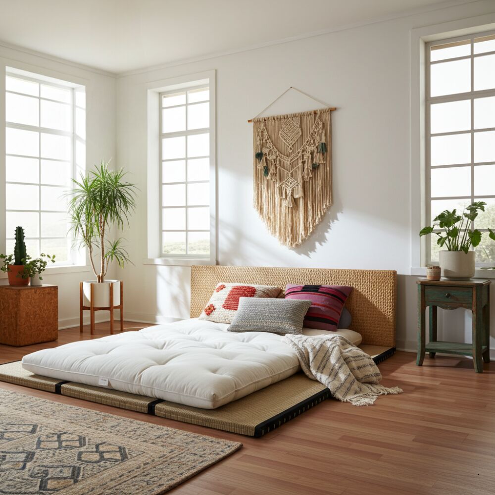 Kit Tatami + Futon Cotone - Lana - Fibra di Cocco