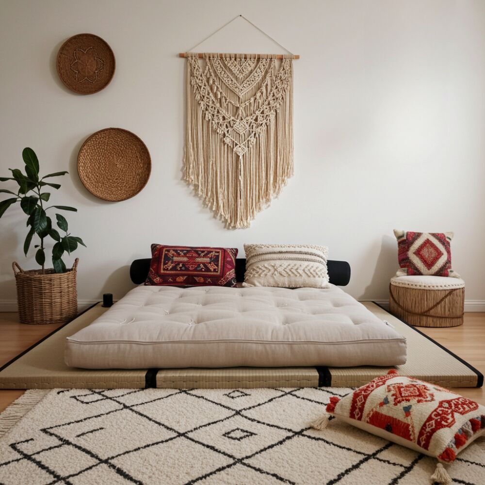 Kit Tatami + Futon Puro Cotone e Canapa