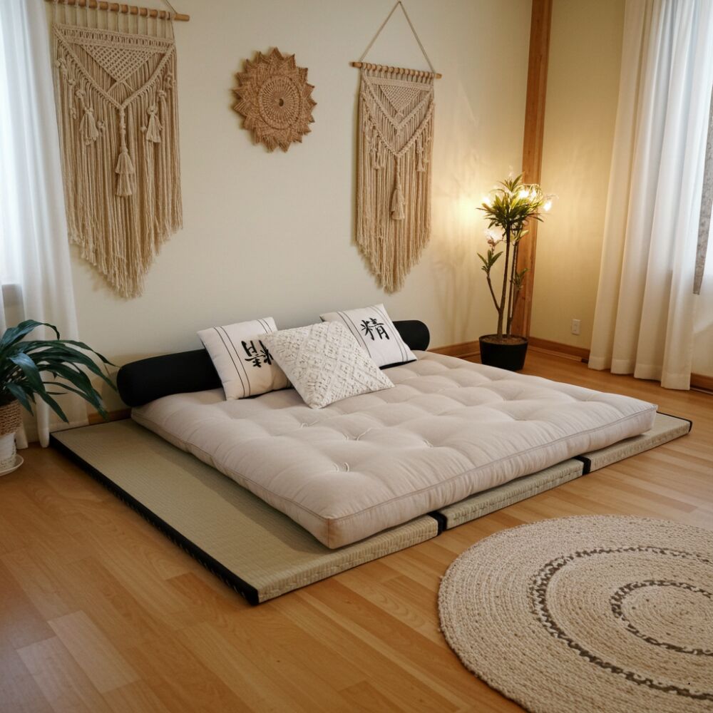 Kit Tatami + Futon Cotone - Canapa - Lattice