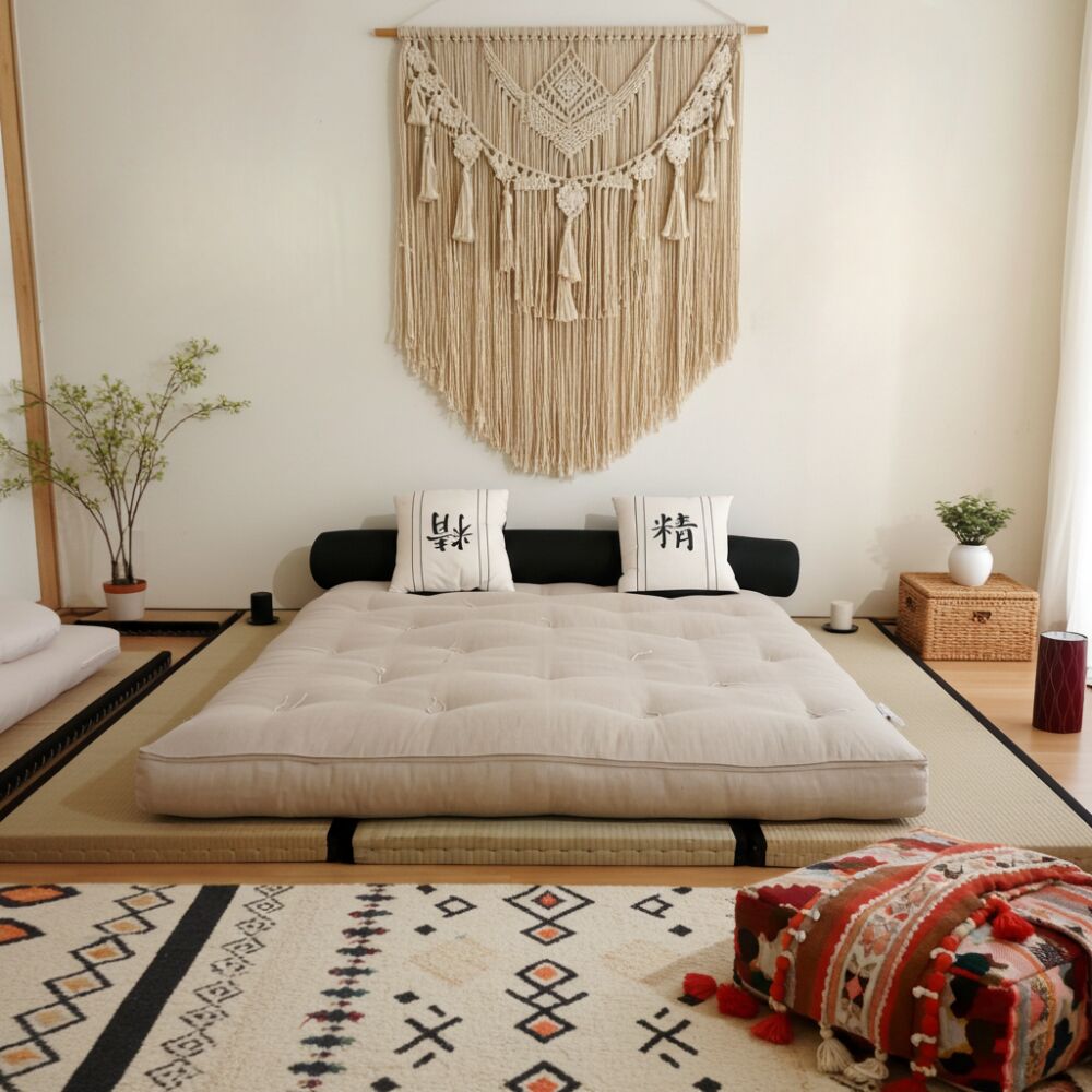 Kit Tatami + Futon Cotone - Canapa - Lattice