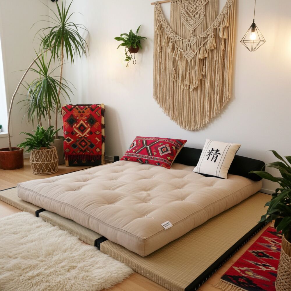 Kit Tatami + Futon Cotone - Lino - Lattice