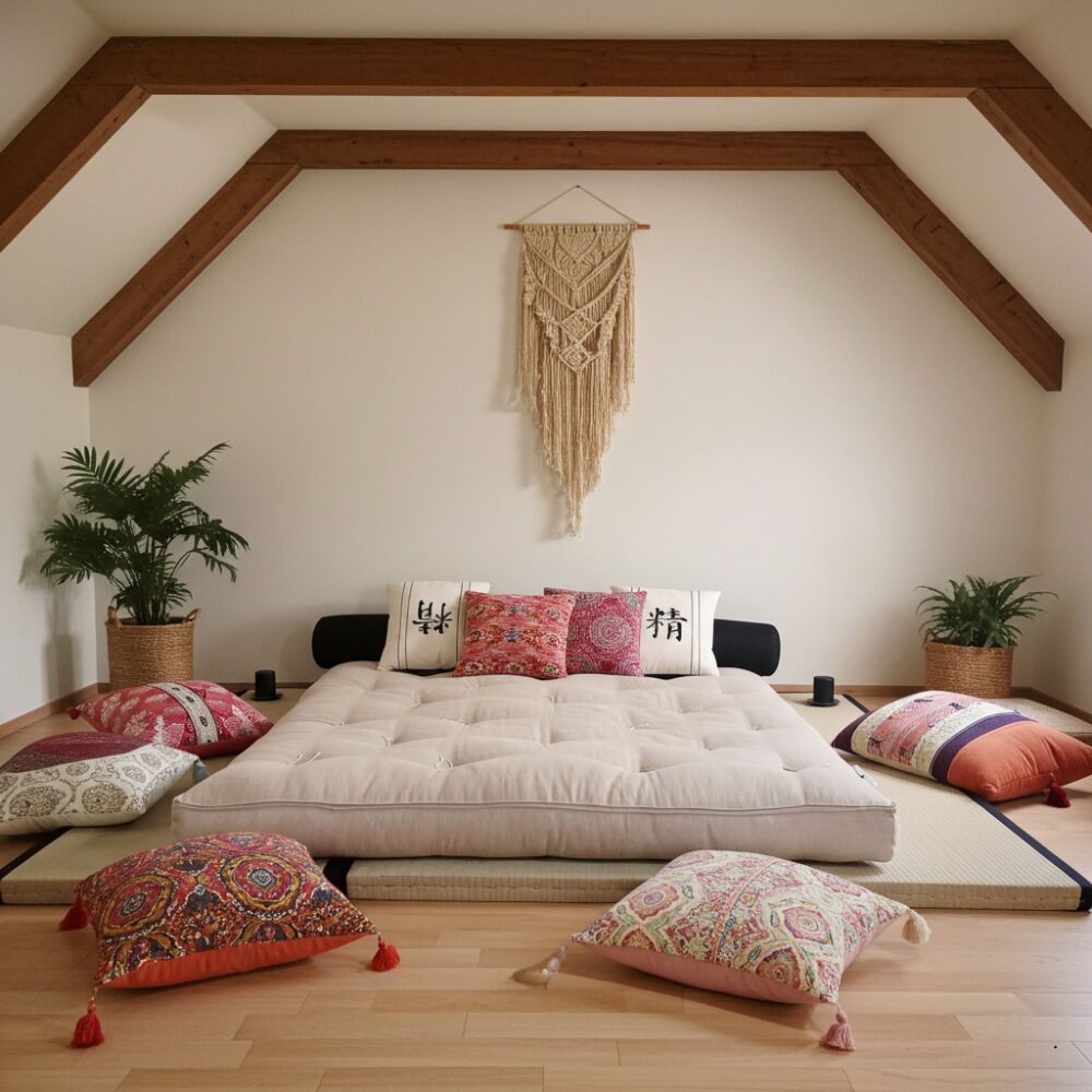 Kit Tatami + Futon Cotone e Lino