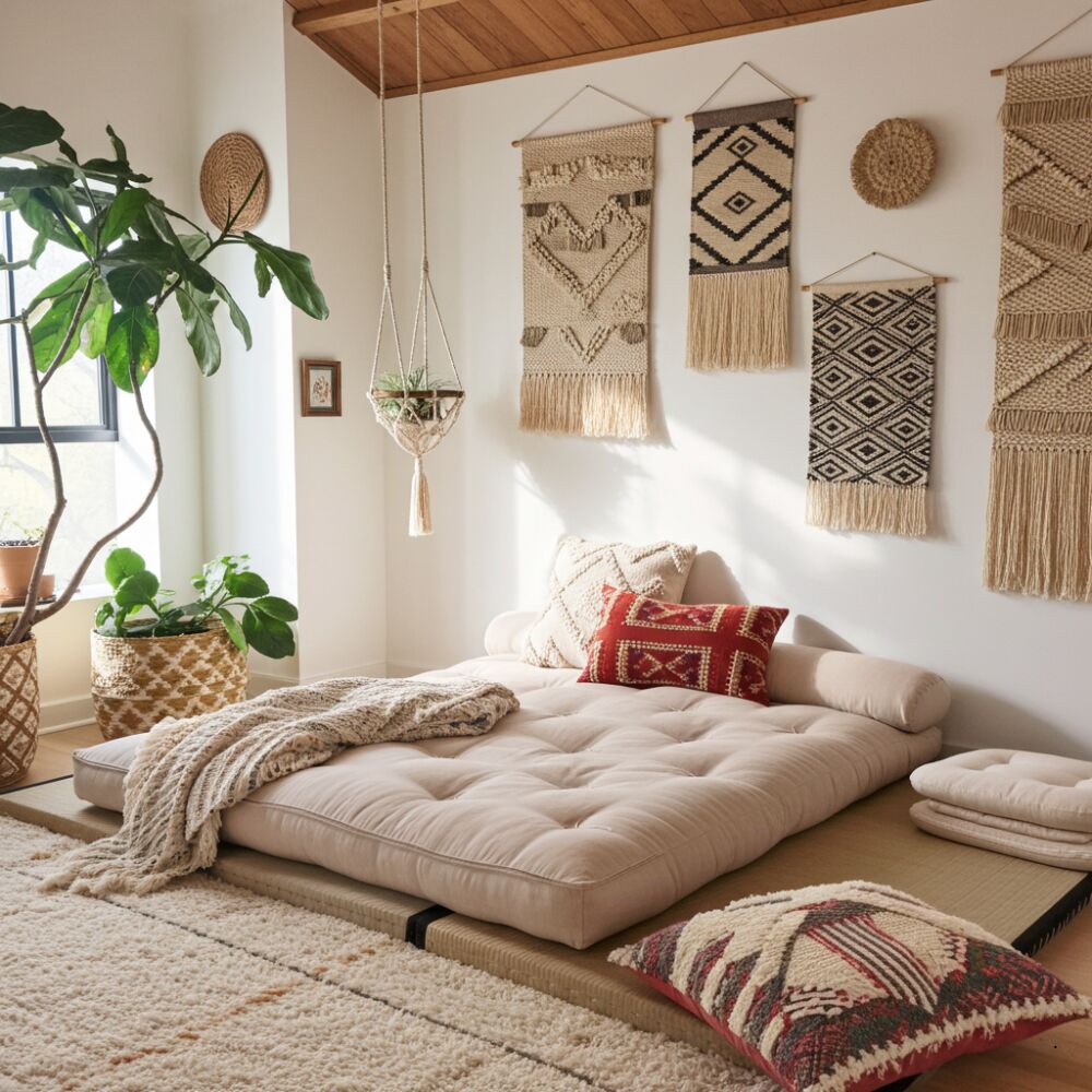 Kit Tatami + Futon Cotone - Lino - Lattice