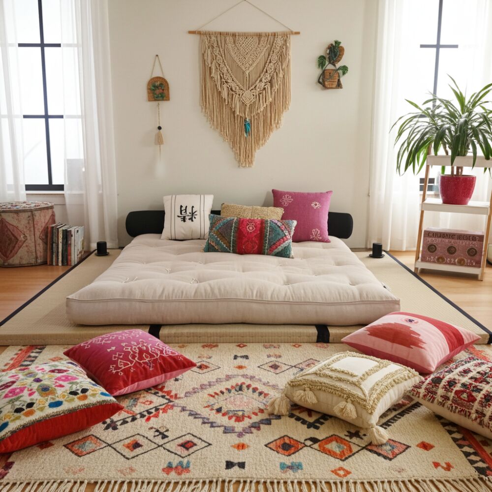 Kit Tatami + Futon Cotone - Lino - Lattice