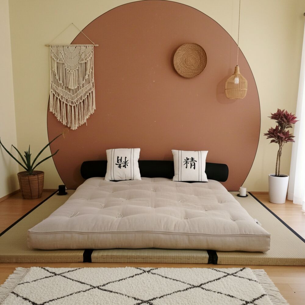 Kit Tatami + Futon Cotone - Lino - Fibra di cocco