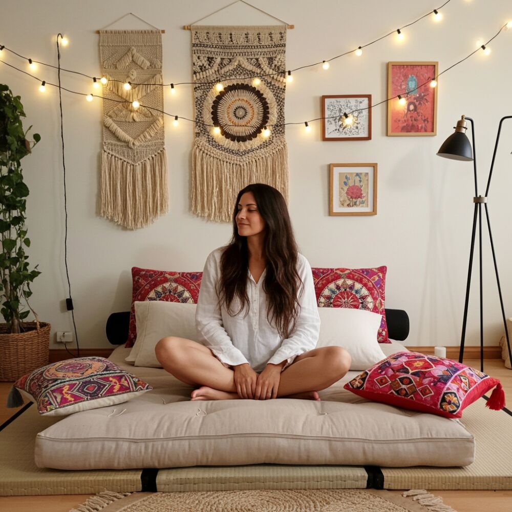 Kit Tatami + Futon Cotone - Lino - Fibra di cocco