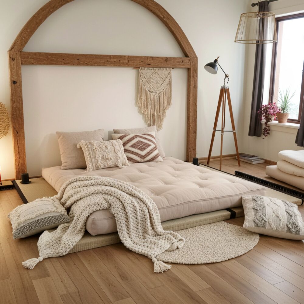 Kit Tatami + Futon Cotone - Lino - Lattice