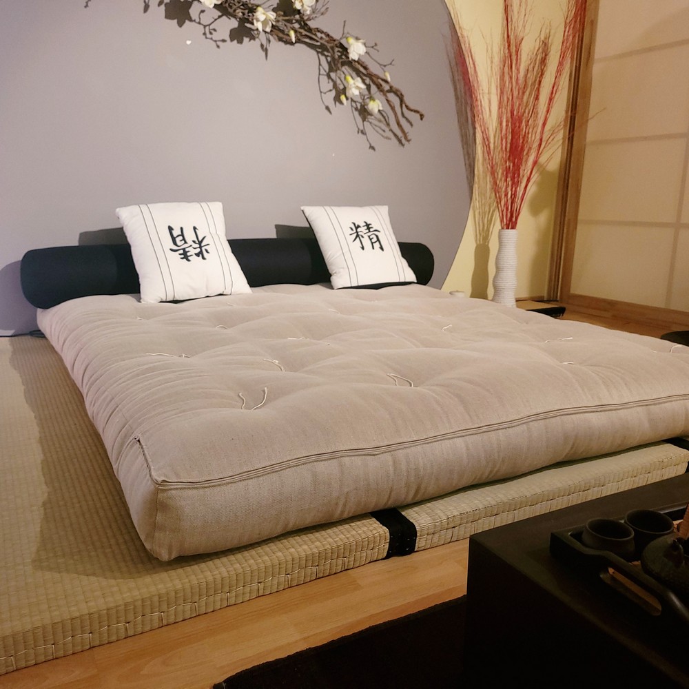 Kit Tatami + Futon Puro Cotone e Canapa