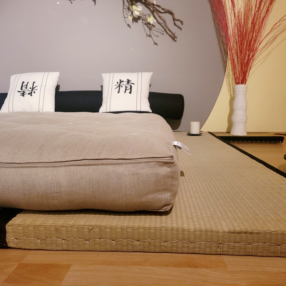 Kit Tatami + Futon Puro Cotone e Canapa