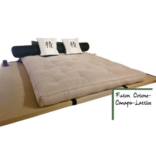 Kit Tatami + Futon Cotone - Canapa - Lattice