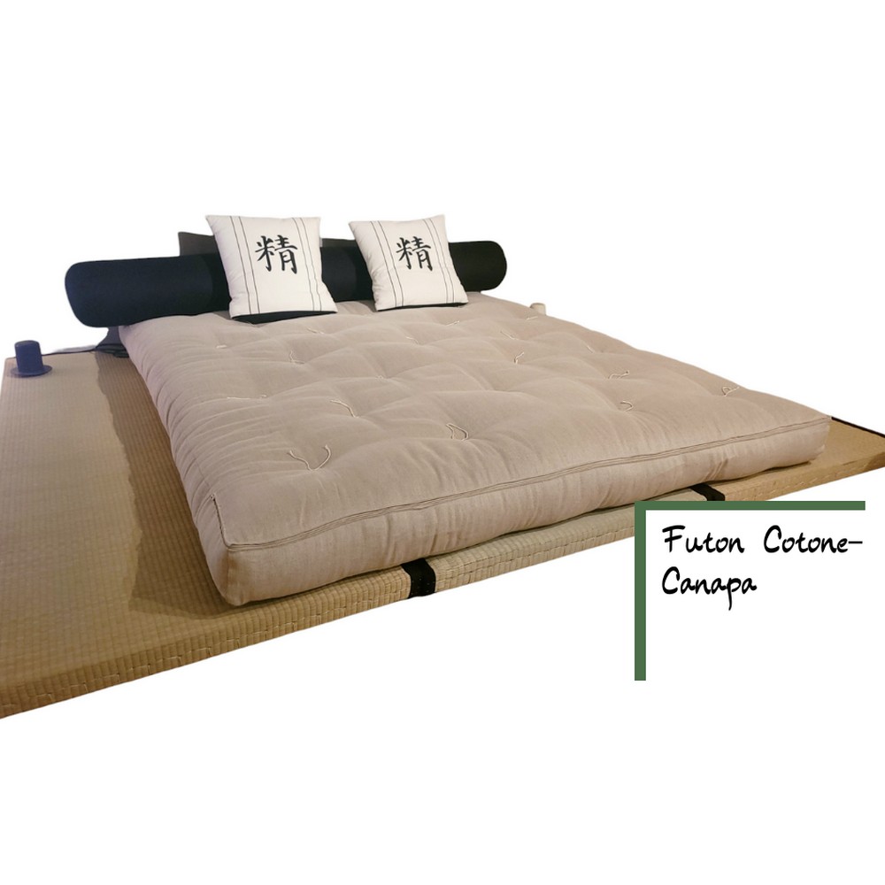 Kit Tatami + Futon Puro Cotone e Canapa