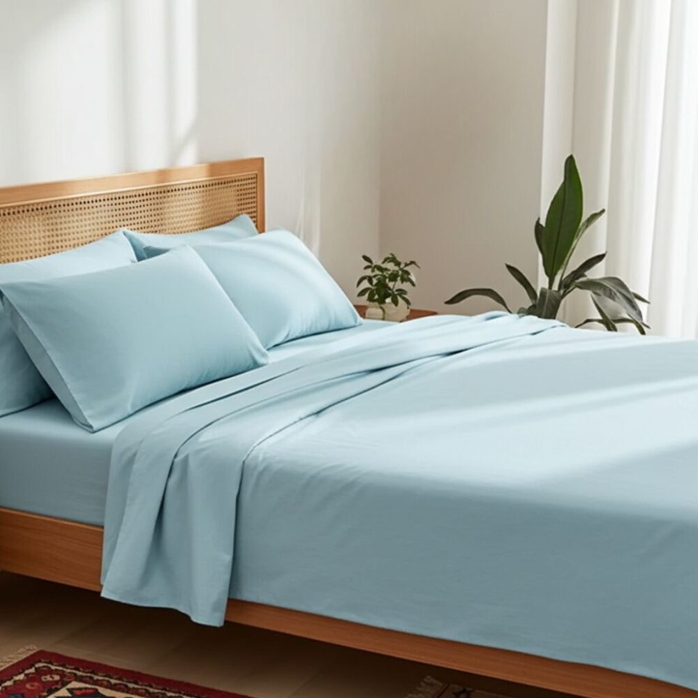 Completo lenzuola 2 piazze maxi cotone Bio