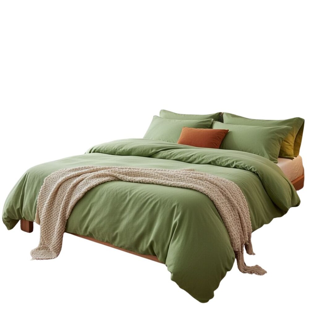 Completo copripiumino 2 piazze matrimoniale cotone Bio