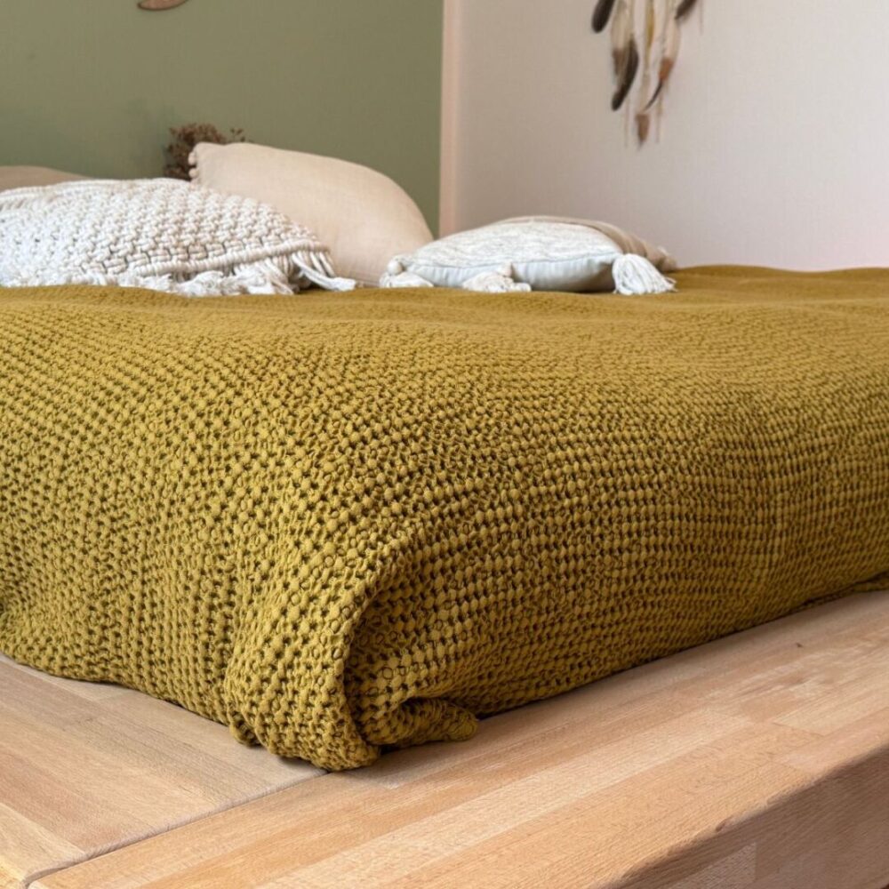 Copriletto Amu in cotone intrecciato