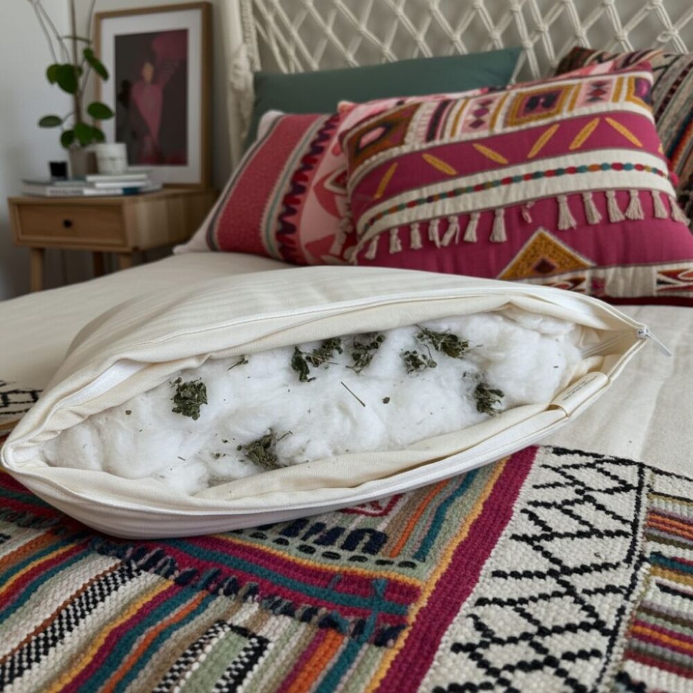 Cuscino Bio in cotone e melissa