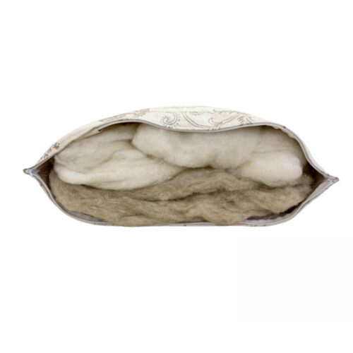 Cuscino Bio in fiocchi di lana e lino